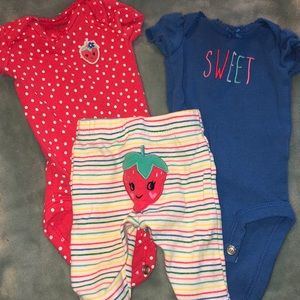 brand New Carter’s strawberry set